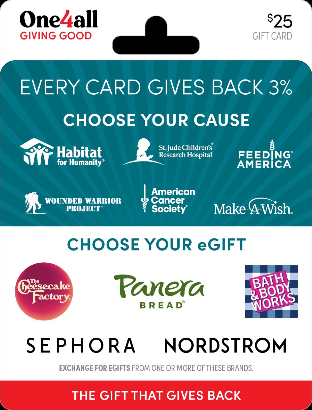 One4all Giving Good Hope Physical Gift Card - $25