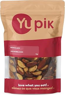 Yupik Raw Brazil Nuts, 1 kg, Gluten-Free, Kosher, Shelled, Unsalted, Unroasted, Raw Nuts, Nutritious Healthy Snacks, Rich in Selenium