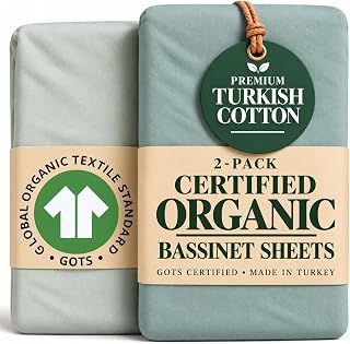 2 Pack Thick Organic Cot Bed Sheets 140 x 70 Fitted, for 140x70 Mattress