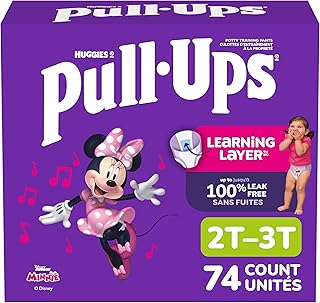 Pull-Ups Girls Potty Training Underwear, Easy Open Training Pants 2T-3T, Pull-Ups Learning Designs for Toddlers, 74ct, Giga Pack