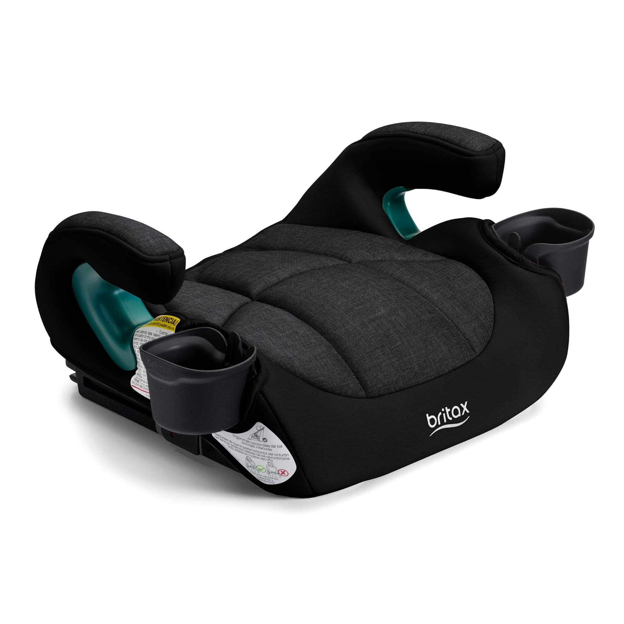 Britax UpNGo Click Backless Booster Car Seat — Raven Black | Lightweight, Portab