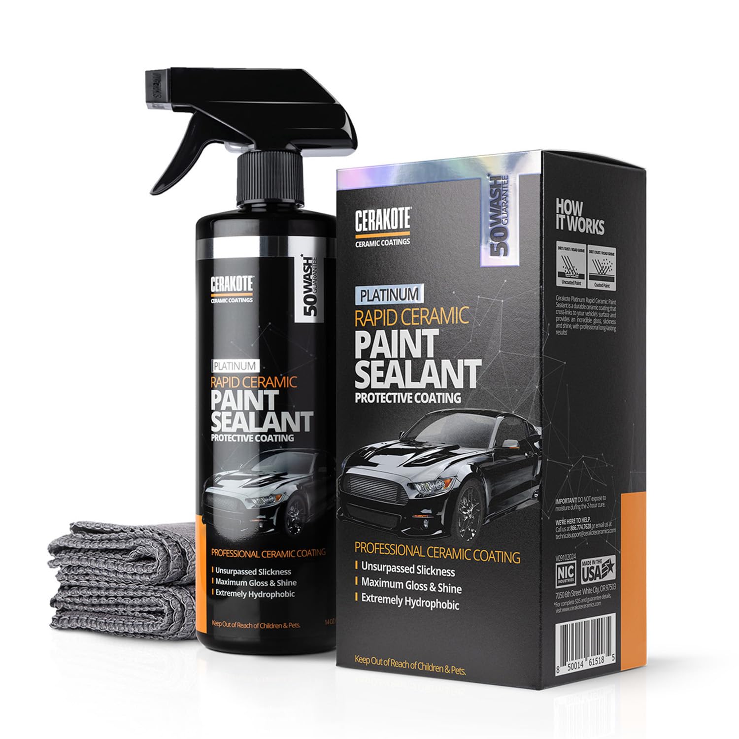 CERAKOTE® Rapid Ceramic Paint Sealant, Ceramic Coating for Cars, 14 oz | Hydroph