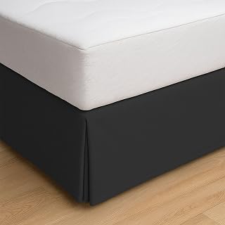 ECOMMERC3 Bed Throw for 90 cm Beds, Bed Size 90 x 190/200 cm, Black, Non-Slip, Breathable, 100% Made in Spain