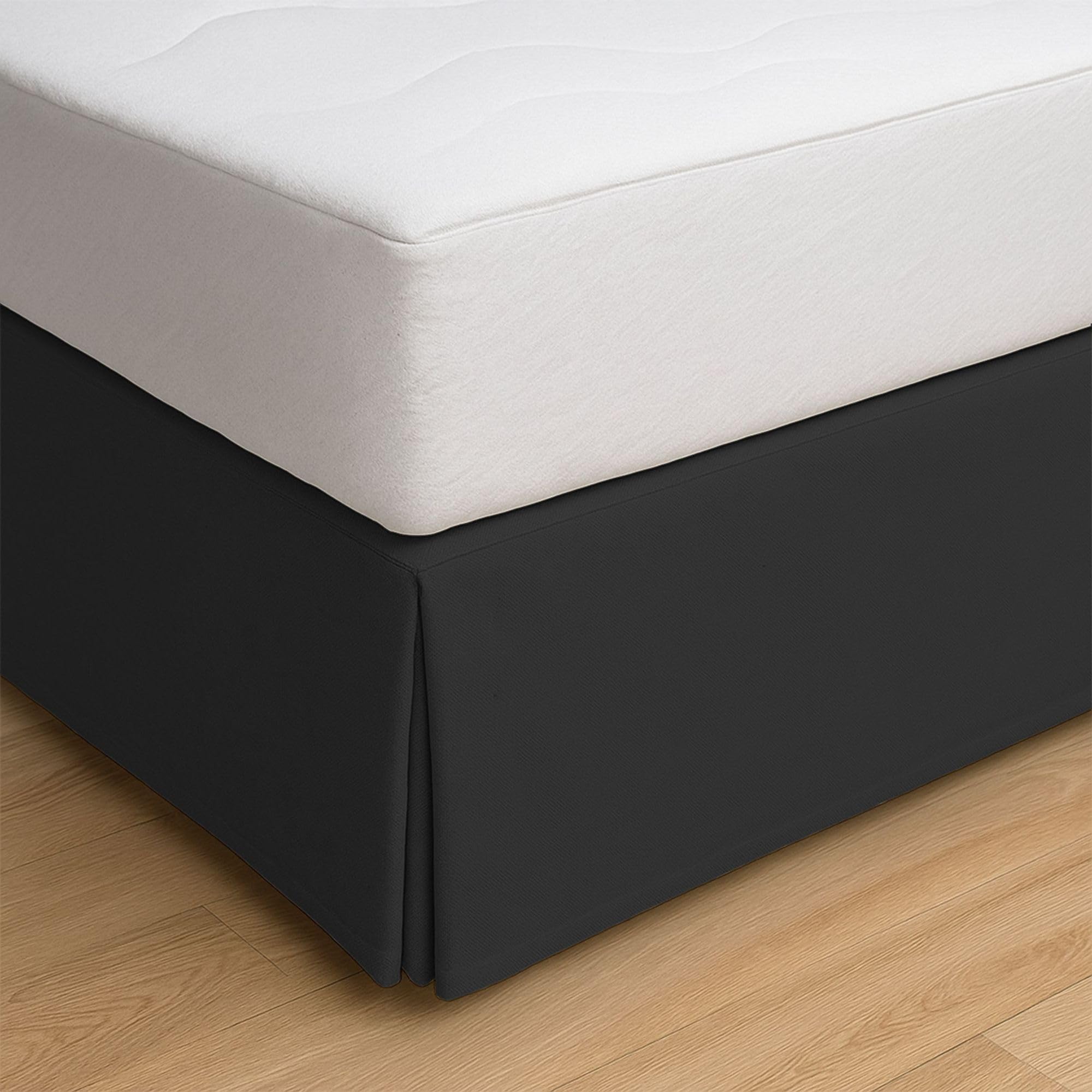 ECOMMERC3 Bed Throw for 90 cm Beds, Bed Size 90 x 190/200 cm, Black, Non-Slip, B