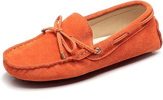 Women's Classic Suede/Fabric Bow Tie Penny Loafers Comfort Handmade Slipper Moccasins