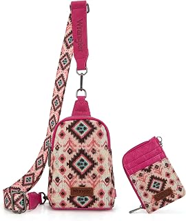 Wrangler Aztec Crossbody Sling Bags for Women Wallet Set