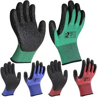 3 Pairs Gardening Gloves Ultra-Grip Work Gloves Non-Slip Latex Coated Durable Safety Gloves Colourful Garden Gloves for Men Women