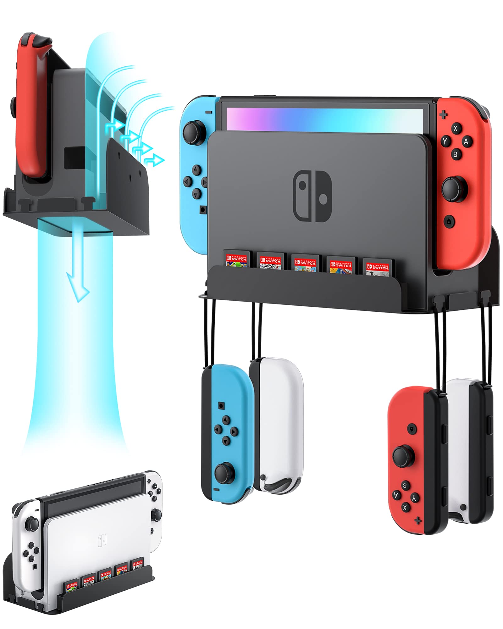 ZAONOOL Wall Mount for Nintendo Switch 1 and Switch OLED, Metal Wall Mount Shelf