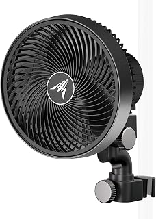 AC Infinity CLOUDRAY S6 Grow Tent Oscillating Clip Fan 6” | Redesigned Long-Life EC Motor, 10 Dynamic Wind Speeds, 10-Level Oscillation Range, IP-54 Weatherproof for Cooling Circulation