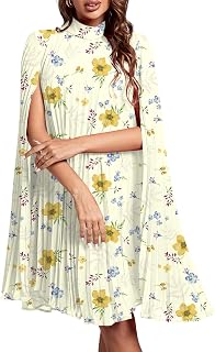Women's Cloak Sleeve Party Midi Dress