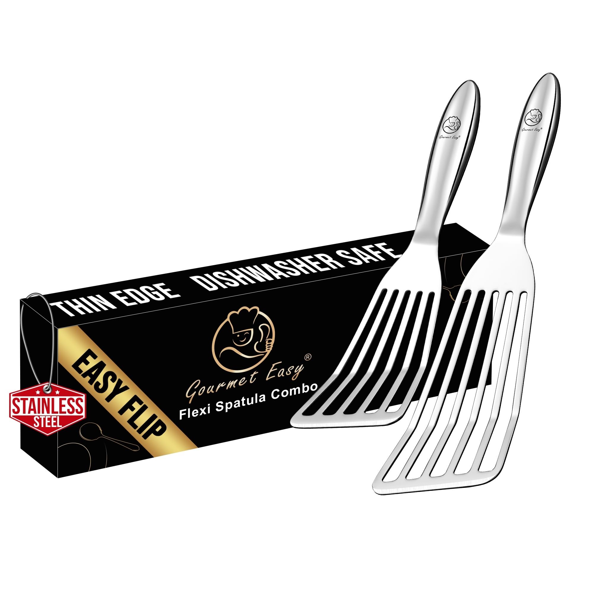 Gourmet Easy Fish Slice Set, Ultra-Thin Edge for Easy Turning & Flipping