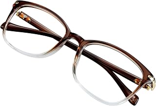 Blue Light Blocking Glasses for Women/Men, Anti Eyestrain, Computer Reading, TV Glasses, Stylish Square Frame, Anti Glare