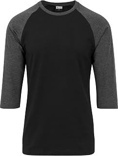 Urban Classics Contrast 3/4 Sleeve Raglan Men's Long Sleeve Jersey Charcoal/Black Regular
