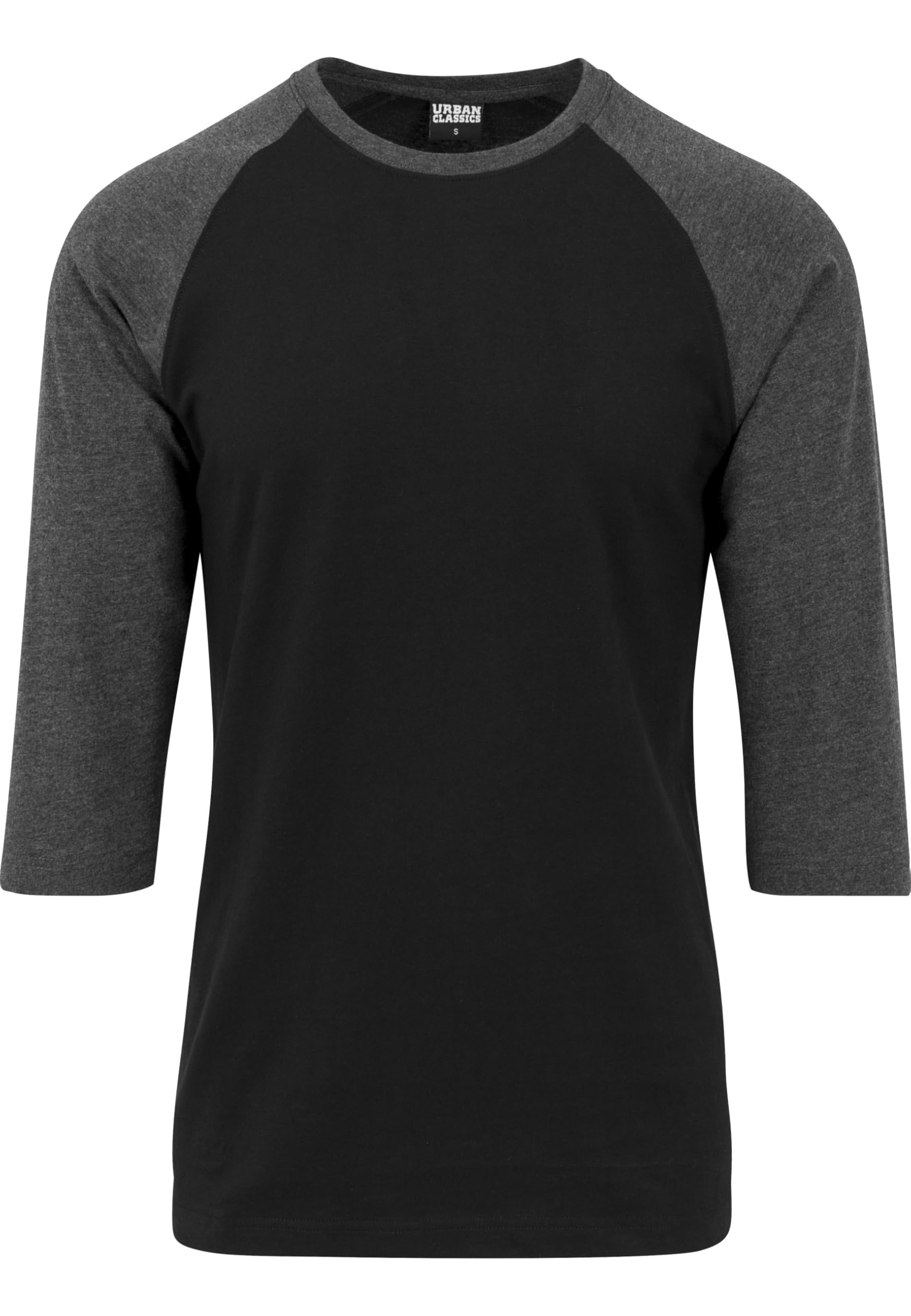 Urban Classics Contrast 3/4 Sleeve Raglan Men's Long Sleeve Jersey Charcoal/Blac