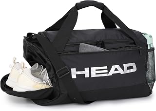 HEAD 45L Gym Duffel Bag with Separate Shoe Compartment & Wet Pocket for Men