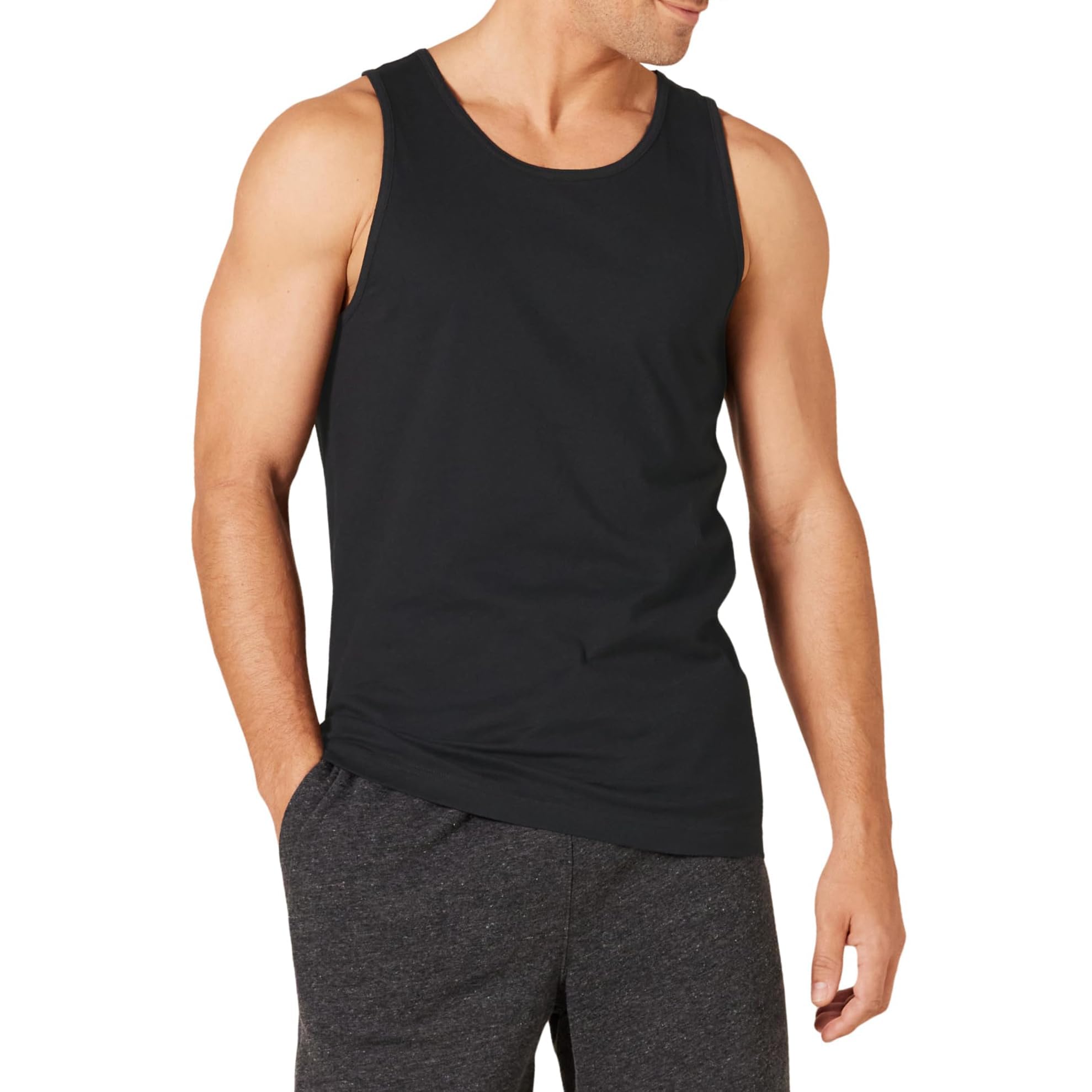 Amazon Essentials Men's Sports Tank Top for Gym, Lightweight, Stretchy, Quick Dr