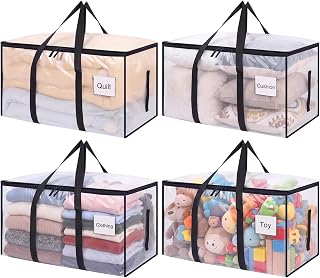 Dntorx 4 Pack 90L Moving Bags Heavy Duty Moving Boxes Dorm Storage Bag
