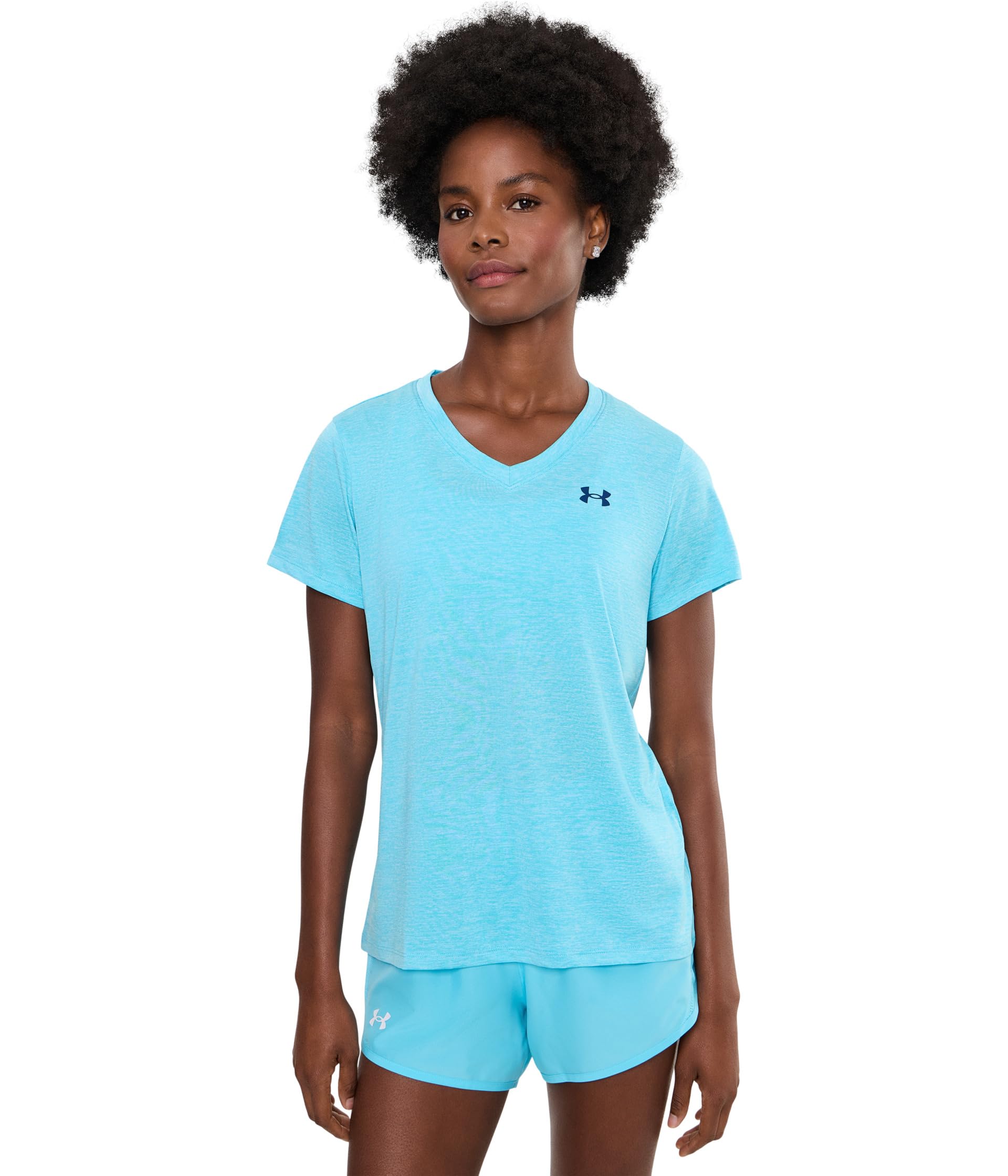 Under Armour Womens Twist Tech 4-Way Stretch Wicking V-Neck T-Shirt