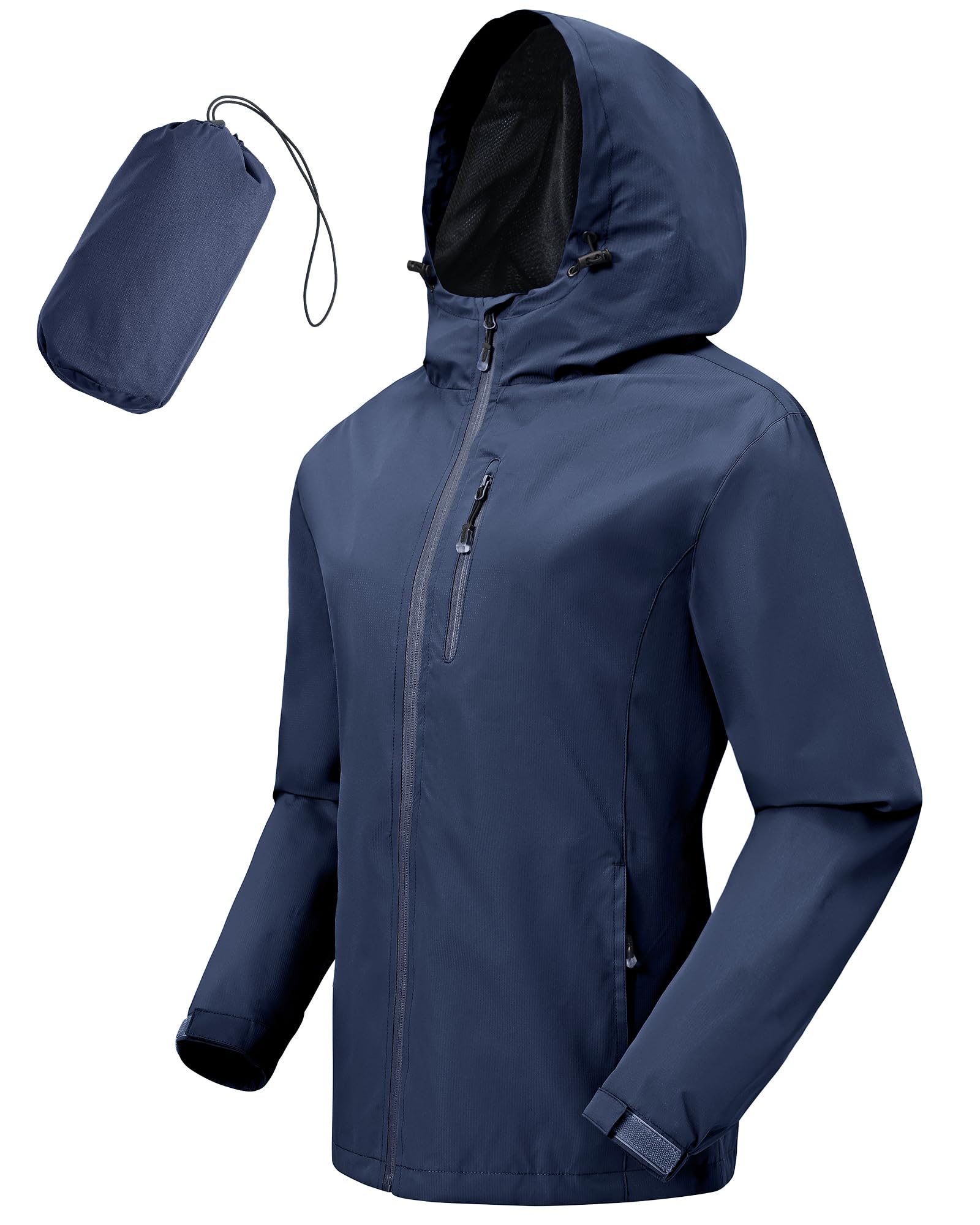 Tyhengta Rain Jacket Women Waterproof Packable Lightweight Raincoat Hooded Outdo