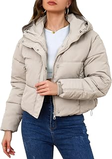 Yimoon Women's Winter Puffer Jacket Hooded Zipper Down Jacket