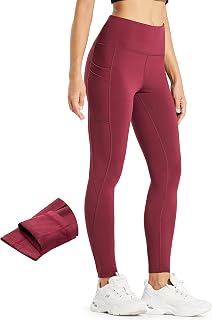 Women's Fleece Lined Leggings Warm Running Leggings Sport Thermal Winter Waterproof HikingTrousers with Pockets