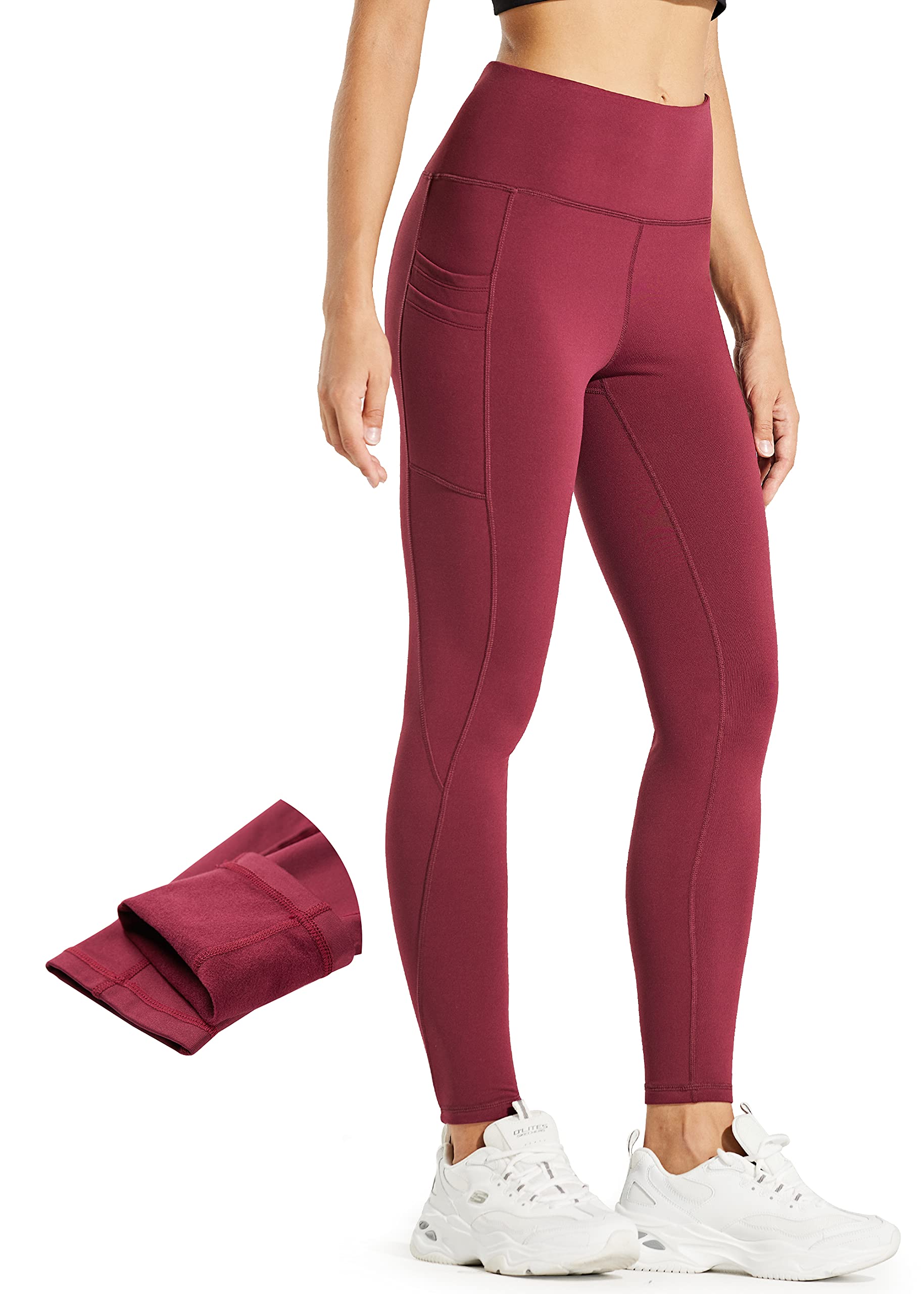 Women's Fleece Lined Leggings Warm Running Leggings Sport Thermal Winter Waterpr