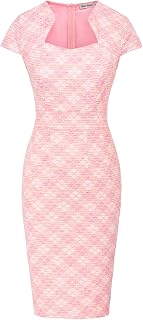 GRACE KARIN Ladies Formal Pencil Dress Elegant Slim Fit Dress for Work Lawyer Office