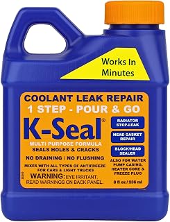 K-Seal ST5501 Multi-Purpose One Step Coolant Leak Repair, 8oz, Pour and Go, Mixes with All Antifreeze, No Flushing Required