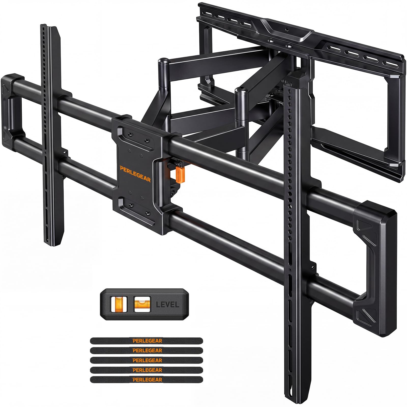 Perlegear Large Full Motion TV Wall Mount for 55–120 inch TVs up to 220 lbs | 20