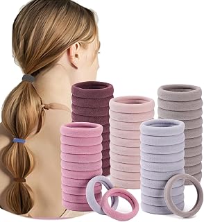 100 Pieces Soft Hair Scrunchies, Seamless Elastic Bands Gentle for Thick/Thin Hair, No Pull or Damage to Hair for Women, Girls and Kids