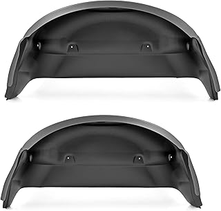 Rough Country Rear Wheel Well Liners for Ford F-250/F-350 Super Duty (2017-2026) - Heavy-Duty Black HDPE Fender Guards for Mud &amp; Debris, Made in USA