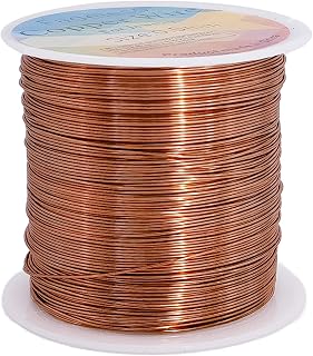 328 Feet Tarnish Resistant Copper Wires 24 Gauge/0.5mm CREATZONE Jewelry Craft Wires Beading Wire for Jewelry Making, Wire Wrapping and Crafting (Copper)