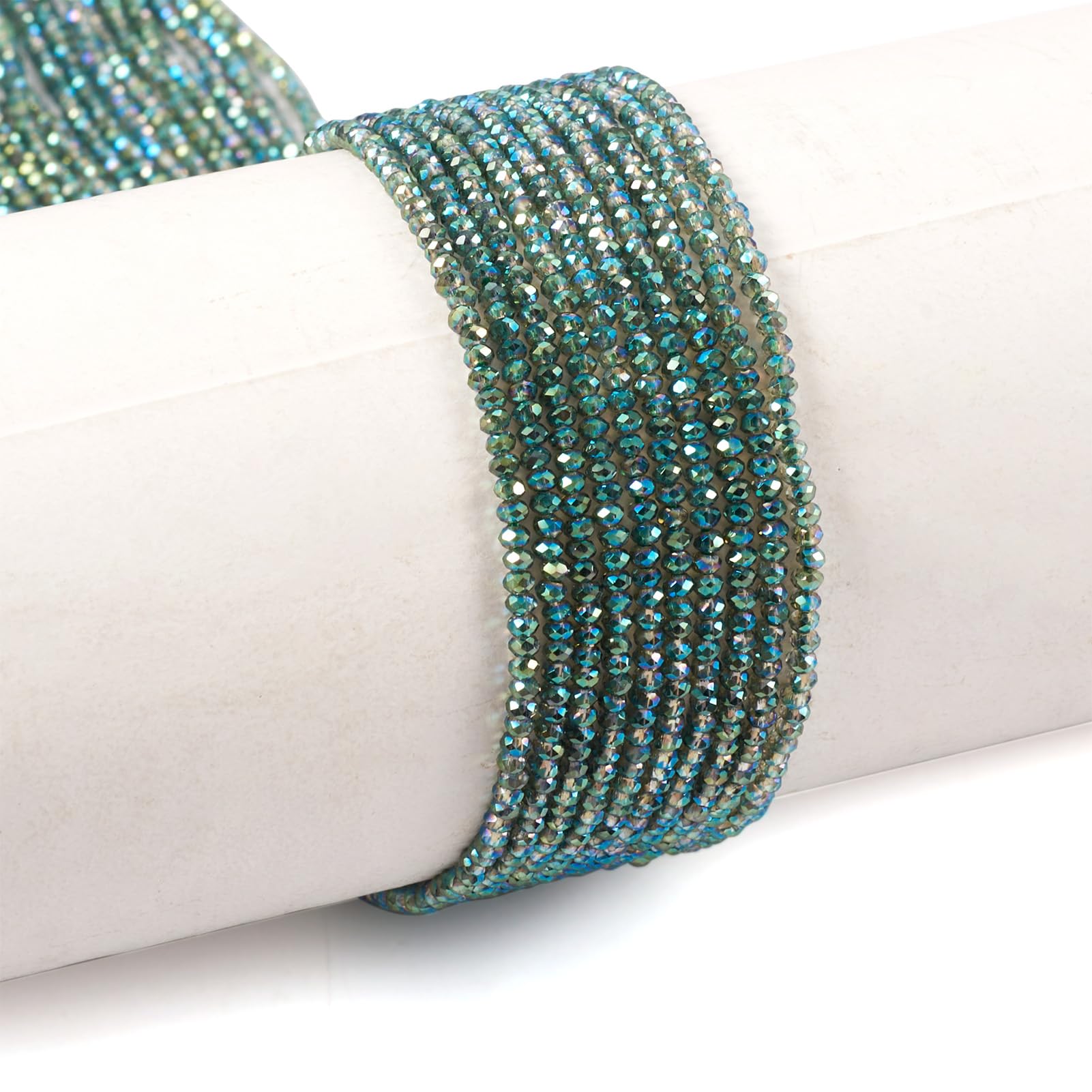 10 Strands 2-2.3mm Briolette Crystal Glass Beads for Jewelry Making