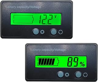 Golf Cart Battery Meter with Alarm, DC 12V 24V 36V 48V 60V 72V 84V Meter Battery Indicator Voltage, Battery Capacity Voltage Indicator Battery Gauge Acid and Lithium ion Battery Indicator.