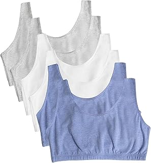 Fruit of the Loom Women's Tank Style Cotton Sports Bra Sports Bra (Pack of 3)