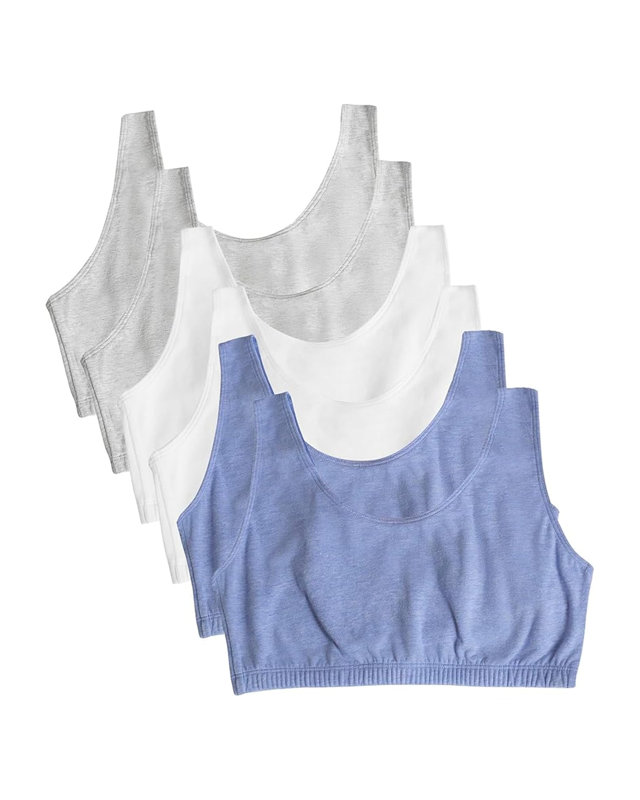 Fruit of the Loom Women's Tank Style Cotton Sports Bra Sports Bra (Pack of 3)