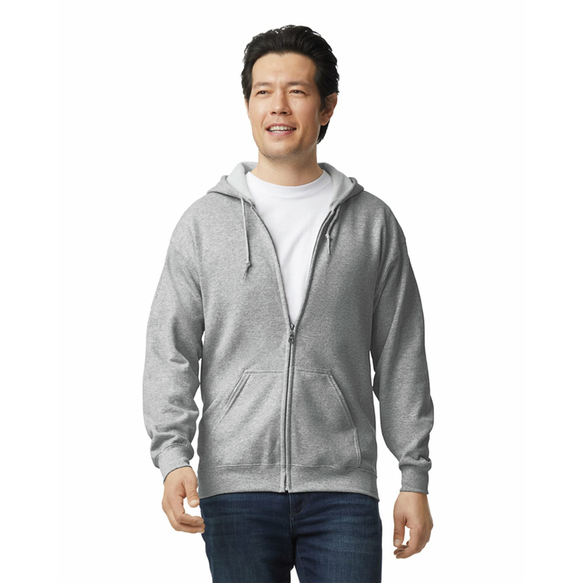 Gildan Hooded Sweatshirt Fleece Zip Hoodie Sweatshirt, Style G18600, Multipack U