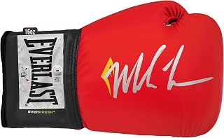 Mike Tyson Autographed Everlast Everfresh Boxing Glove (Right Handed RH, Silver) Beckett BAS Stock #202301 - Autographed Boxing Gloves