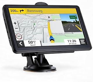 GPS Navigation for Car Truck RV, 7" Touch Screen, Canada 2026 Maps Free Lifetime Updates, GPS Navigation System for Truck, RV, Trucker, Semi Truck, Lorry, Commercial Drivers