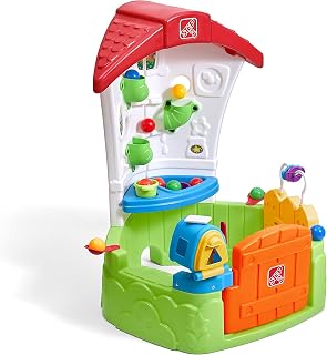 Step2 Toddler Corner House, Kids Playhouse, Indoor/Outdoor Playset, Play Gym with Kitchenette, Includes 15 Piece Toy Accessories, Made of Durable Plastic, for Toddlers 1+ Years Old