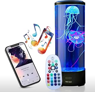 Bluetooth Jellyfish Lamp, 16 Color Sensory Aquarium Night Light, Home Decor