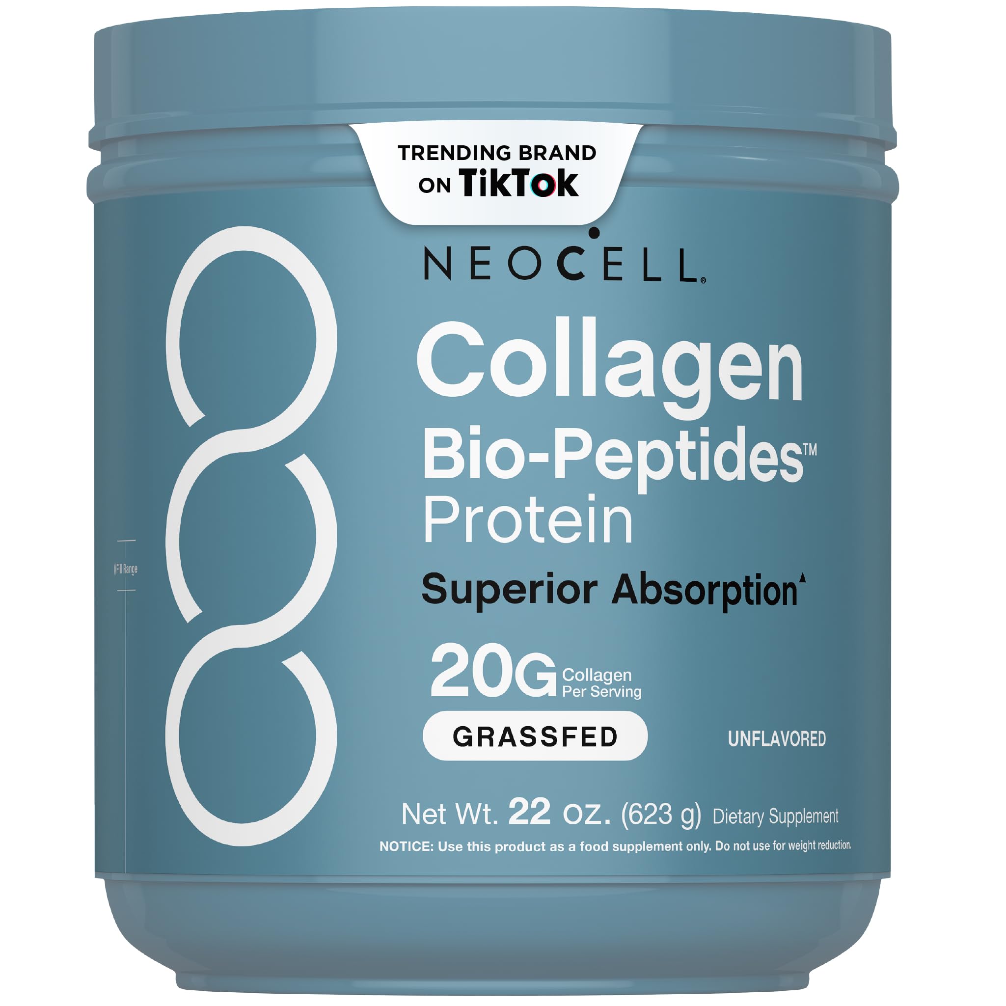 NeoCell Collagen Peptides Powder | 22oz | Super Hair, Skin, and Nails