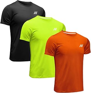 MEETWEE Sports Shirt Men's Running Shirt Short Sleeve Mesh Functional Shirt Breathable Quick-Drying Sports Gym Shirt Training Shirt for Men Summer