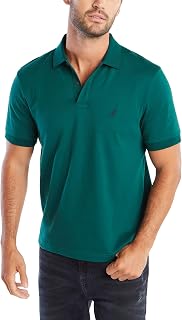 Nautica Mens Classic Fit Short Sleeve Solid Soft Cotton Polo Shirt