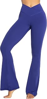 Sunzel Flare Leggings for Women, Crossover Yoga Pants with Tummy Control