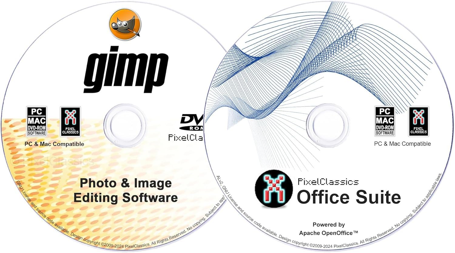 GIMP Photo Editing Software + Office Suite 2026 on CD | Photoshop & MS Office Al