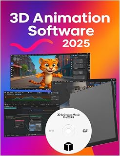3D Animation Movie Maker 2025 Edition – Create Stunning Animations, Characters - Visual FX – Easy-to-Use Film & Game Design Software for Windows and Mac PC – DVD-ROM