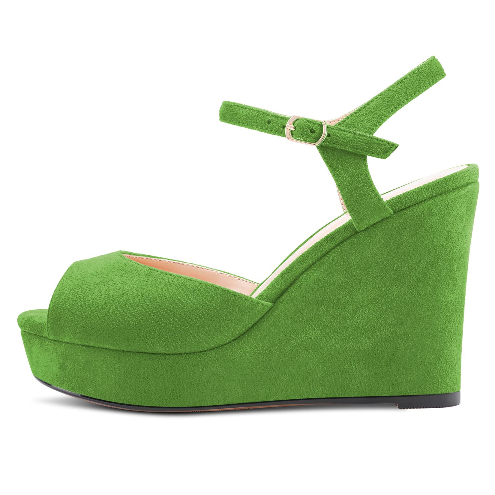 Castamere Women's Block Chunky High Wedge Platform Heel Open Toe Strappy Ankle S