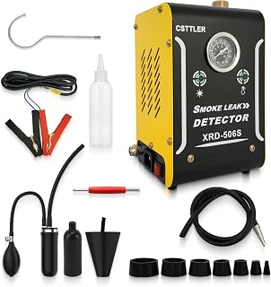 Smoke Machine with All Accs and Built-in Pressure Gauge for Cars | Automotive Smoke Machine Complete Accessory Kit with Built-in Air Pump, Save Time &amp; Money