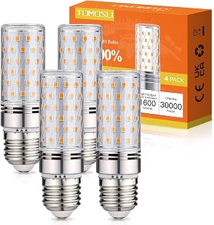 E27 LED Bulbs Warm Light 3000K, 16W LED Bulb E27 1600LM, 4 Pieces | LED E27 Corn Lamp Equivalent to 150W Halogen Lamp, AC 220-240V, Large Fitting, Non-Dimmable